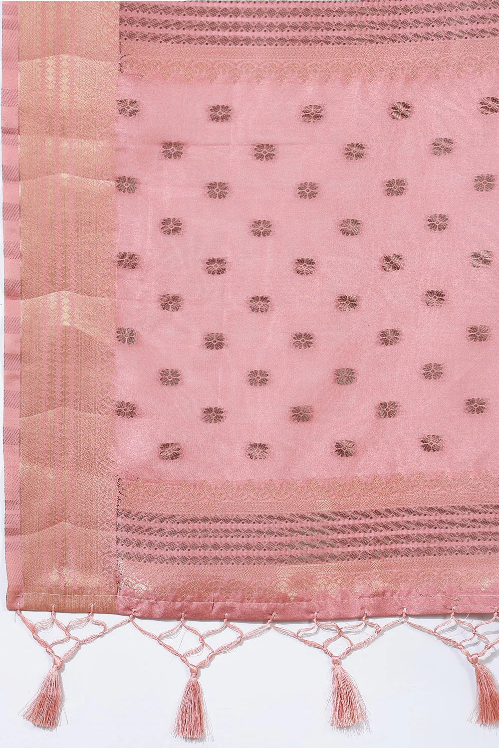 Beige Color Cotton Silk Floral Printed Saree - Image 6