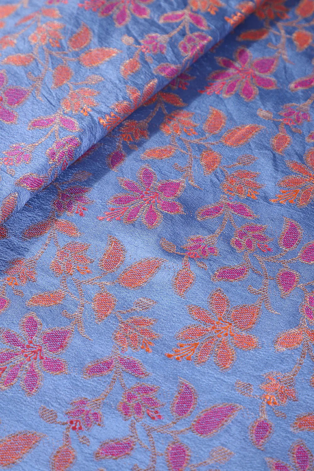 Blue Colour Tussar Woven Silk Saree - Image 4