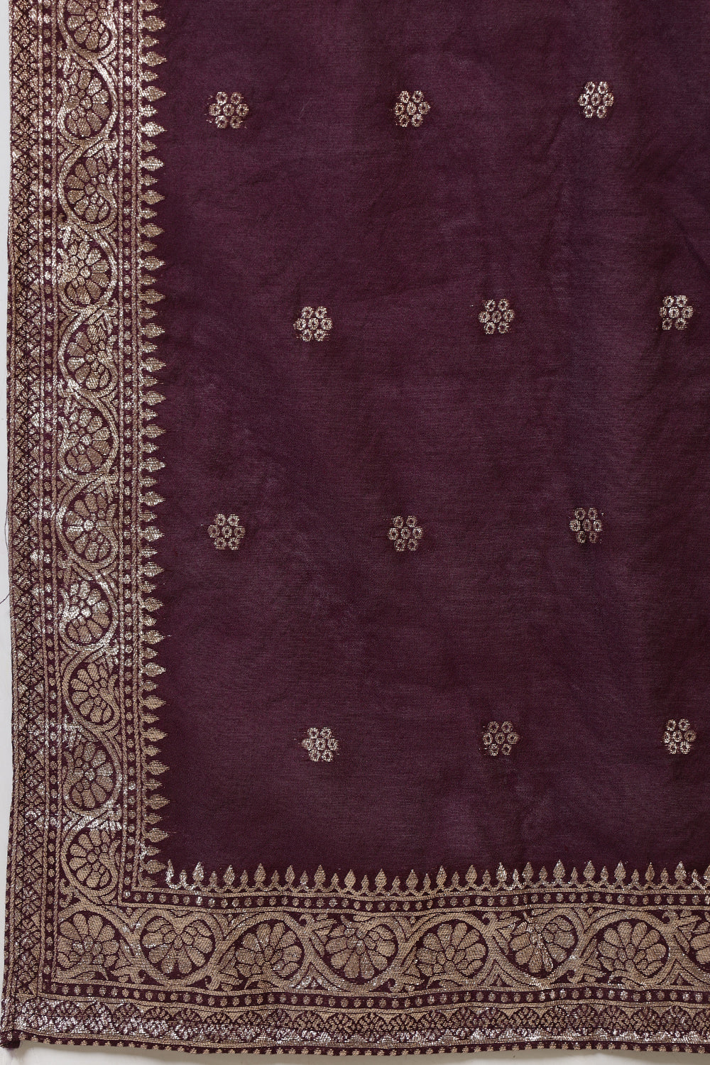 Dark Scarlet Silk Embroidered Suit Set - Image 8