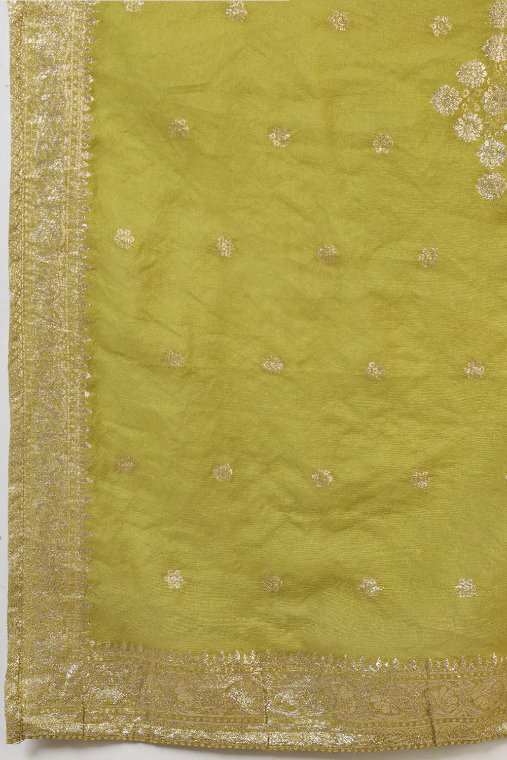 Green Silk Embroidered Suit Set - Image 7