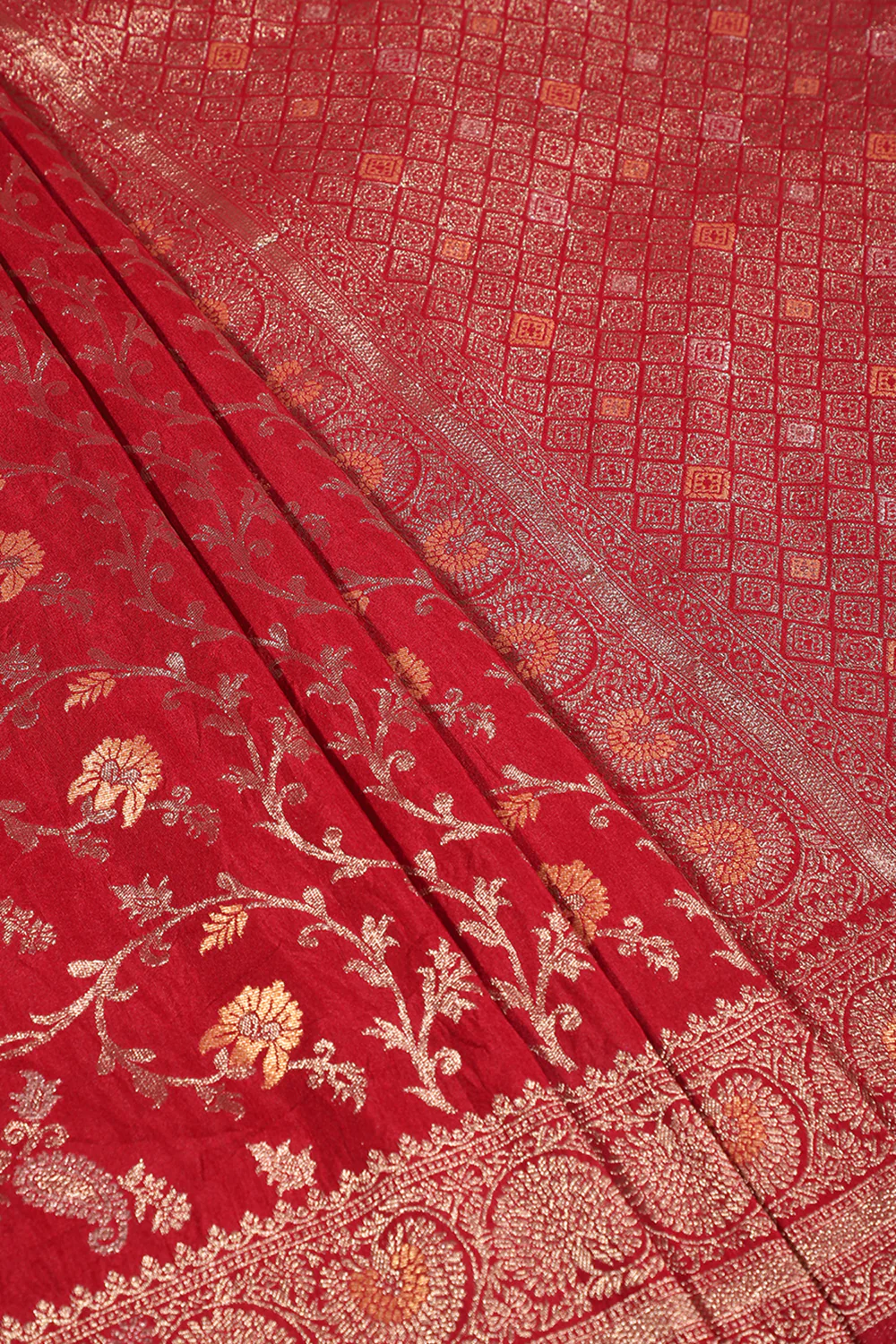 Maroon Colour Zari Woven South Silk Saree - Image 2