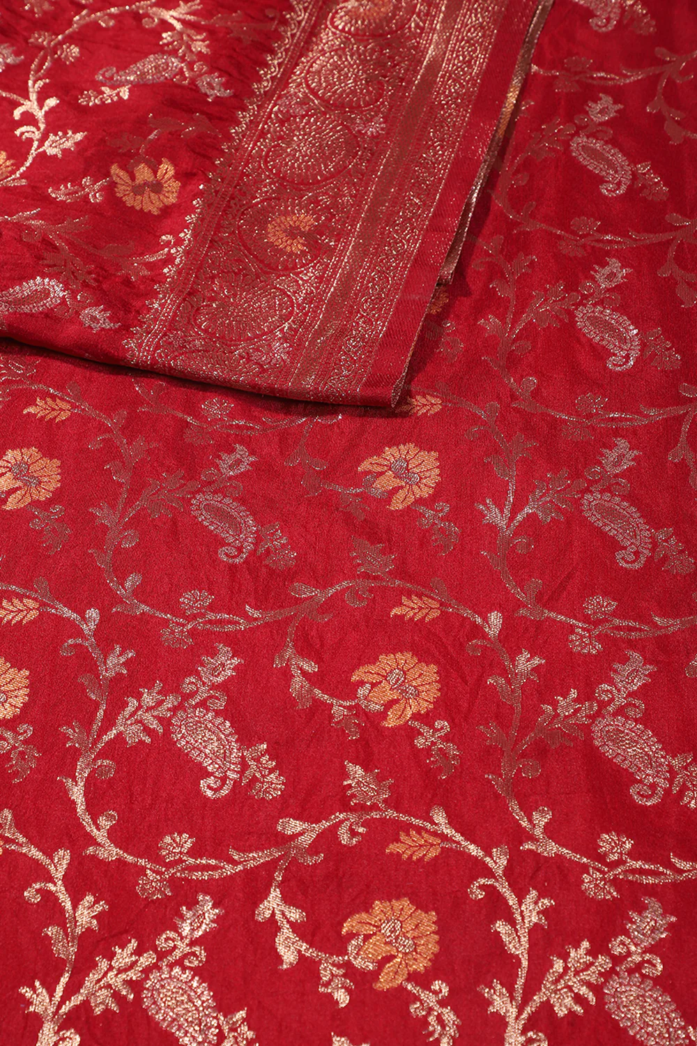 Maroon Colour Zari Woven South Silk Saree - Image 3