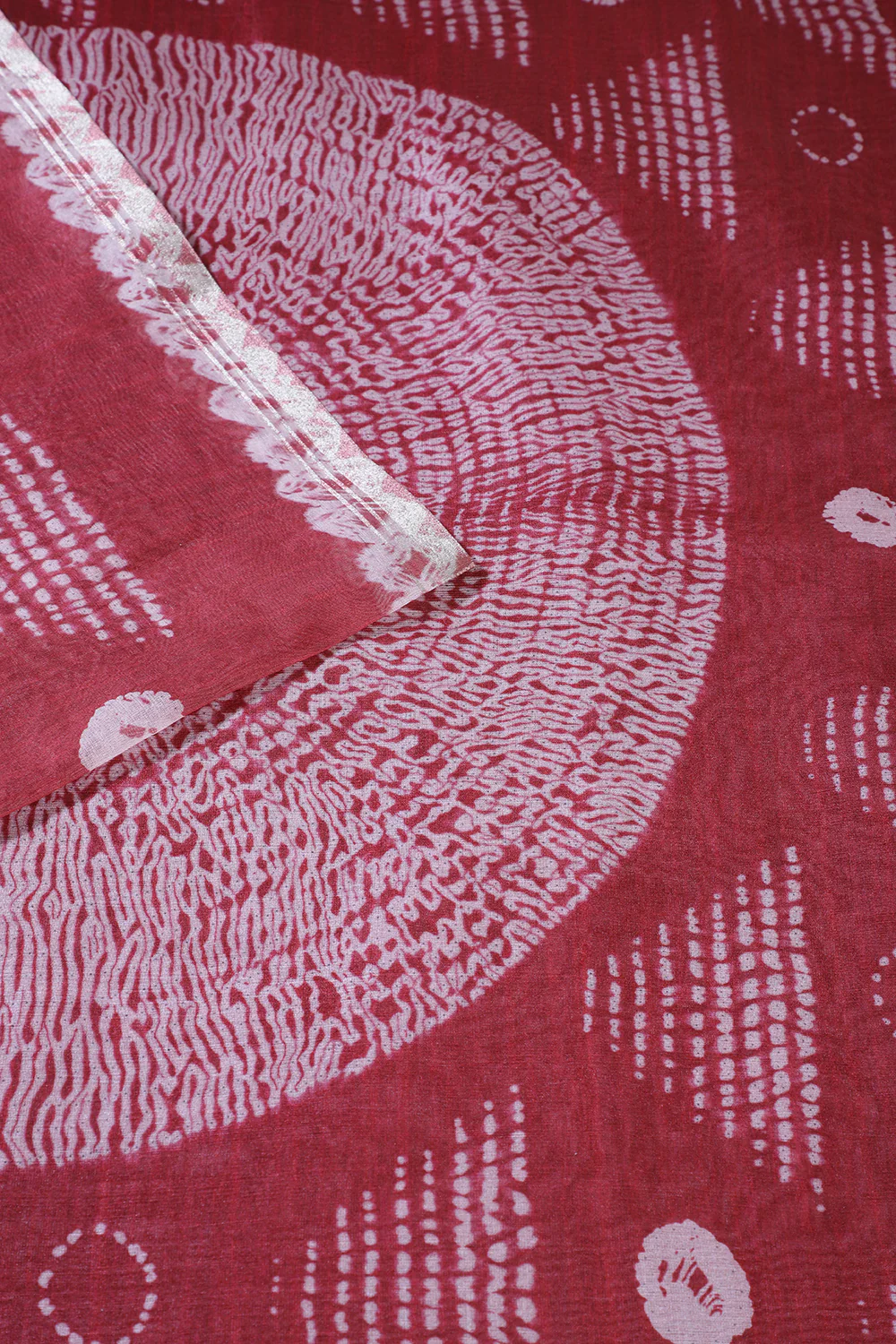Maroon Organza Silk Printed Saree - Image 2