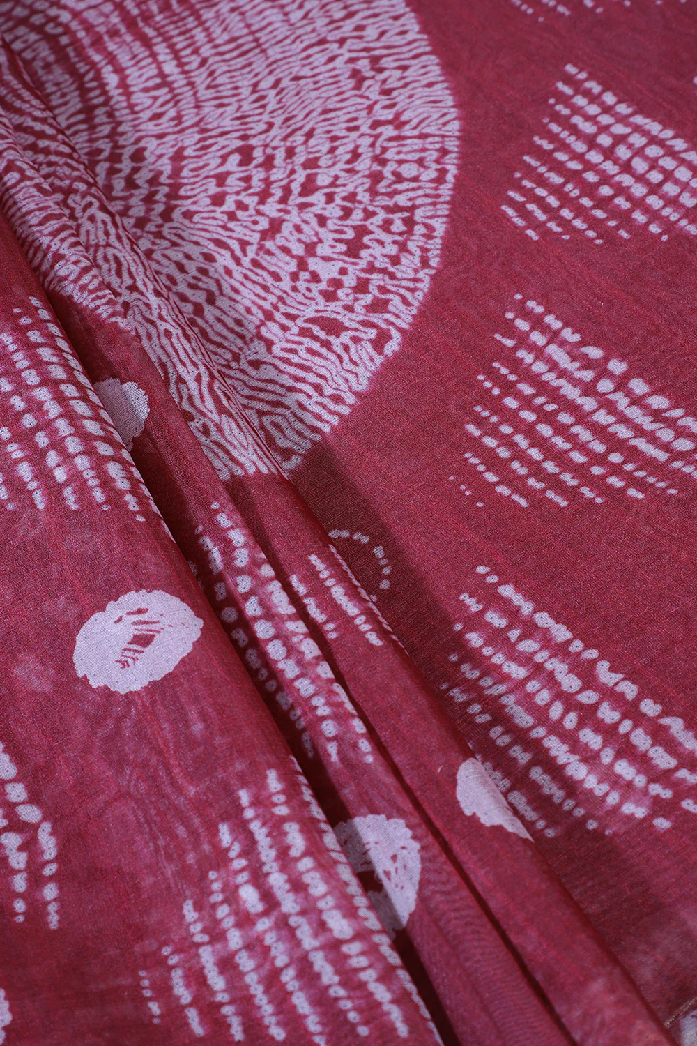 Maroon Organza Silk Printed Saree - Image 3