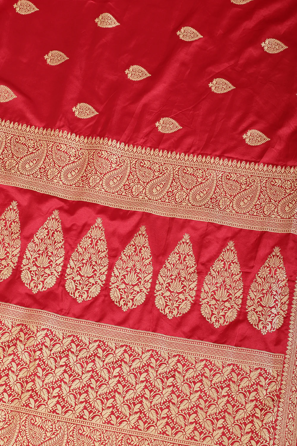 Marron Color South Silk Zari Woven Saree - Image 4
