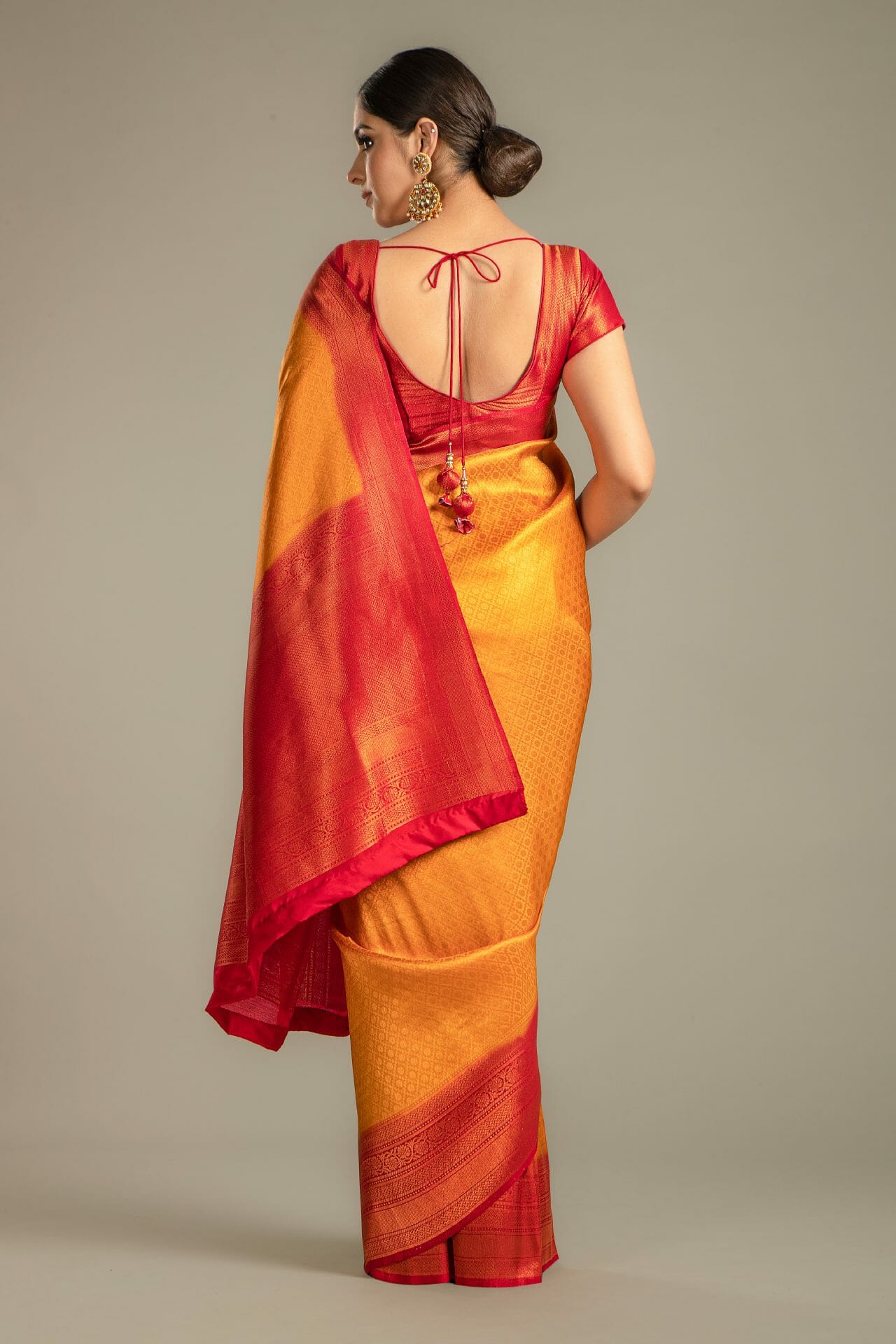 Mustard Colour Silk Saree - Image 5