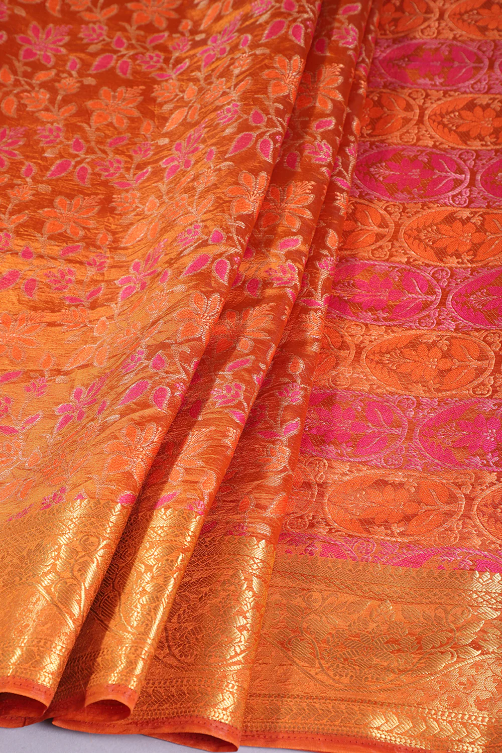 Mustard Colour Tussar Woven Silk Saree - Image 2