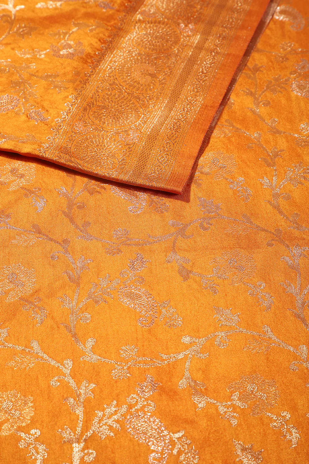 Mustard Colour Zari Woven South Silk Saree - Image 2