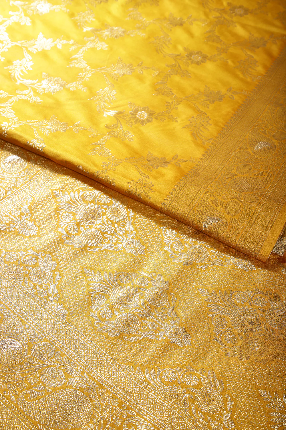 Mustard Colour Zari Woven South Silk Saree - Image 4