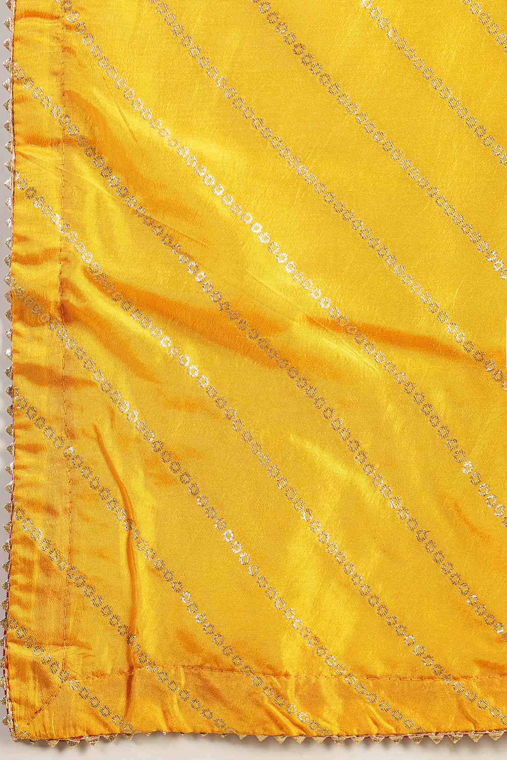Mustard Modal Silk Saree with Zari Pinstripes - Image 10