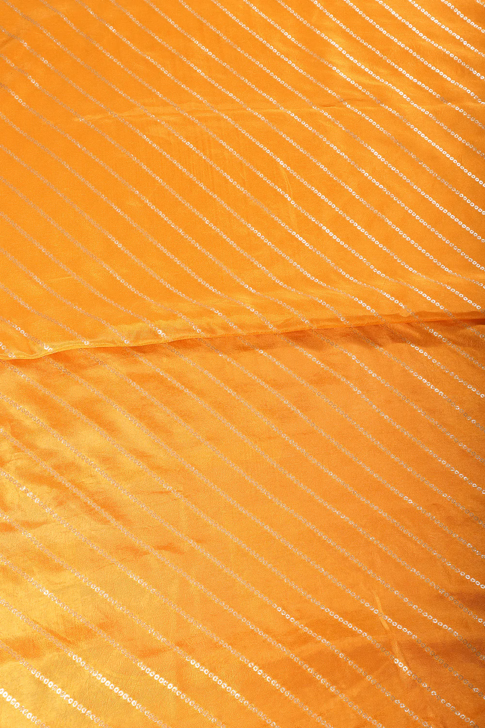 Mustard Modal Silk Saree with Zari Pinstripes - Image 8