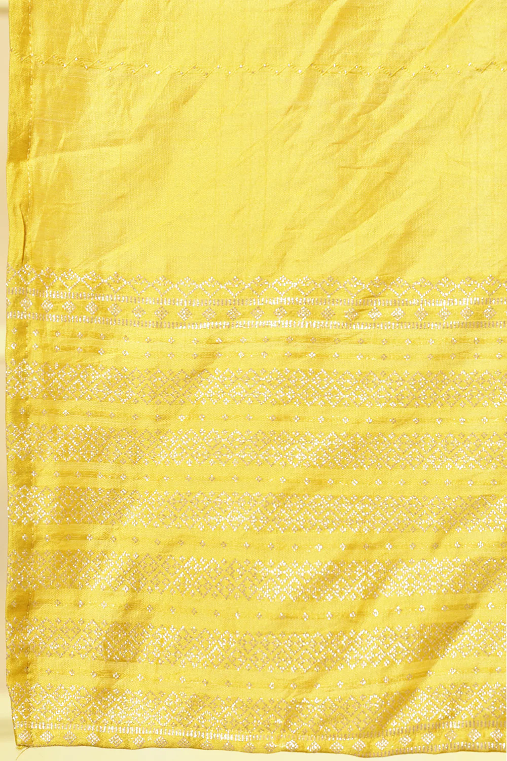 Mustard Silk Cut-Dana And Pearl Embroidered Suits - Image 9