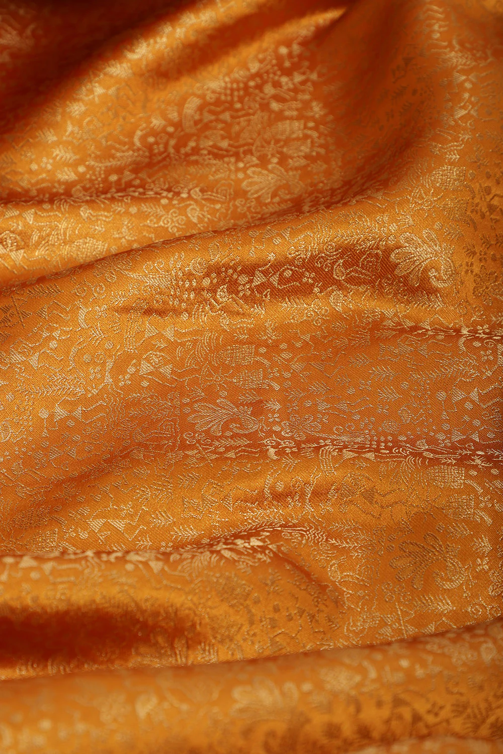 Mustard Zari Woven Soft Silk Saree - Image 4