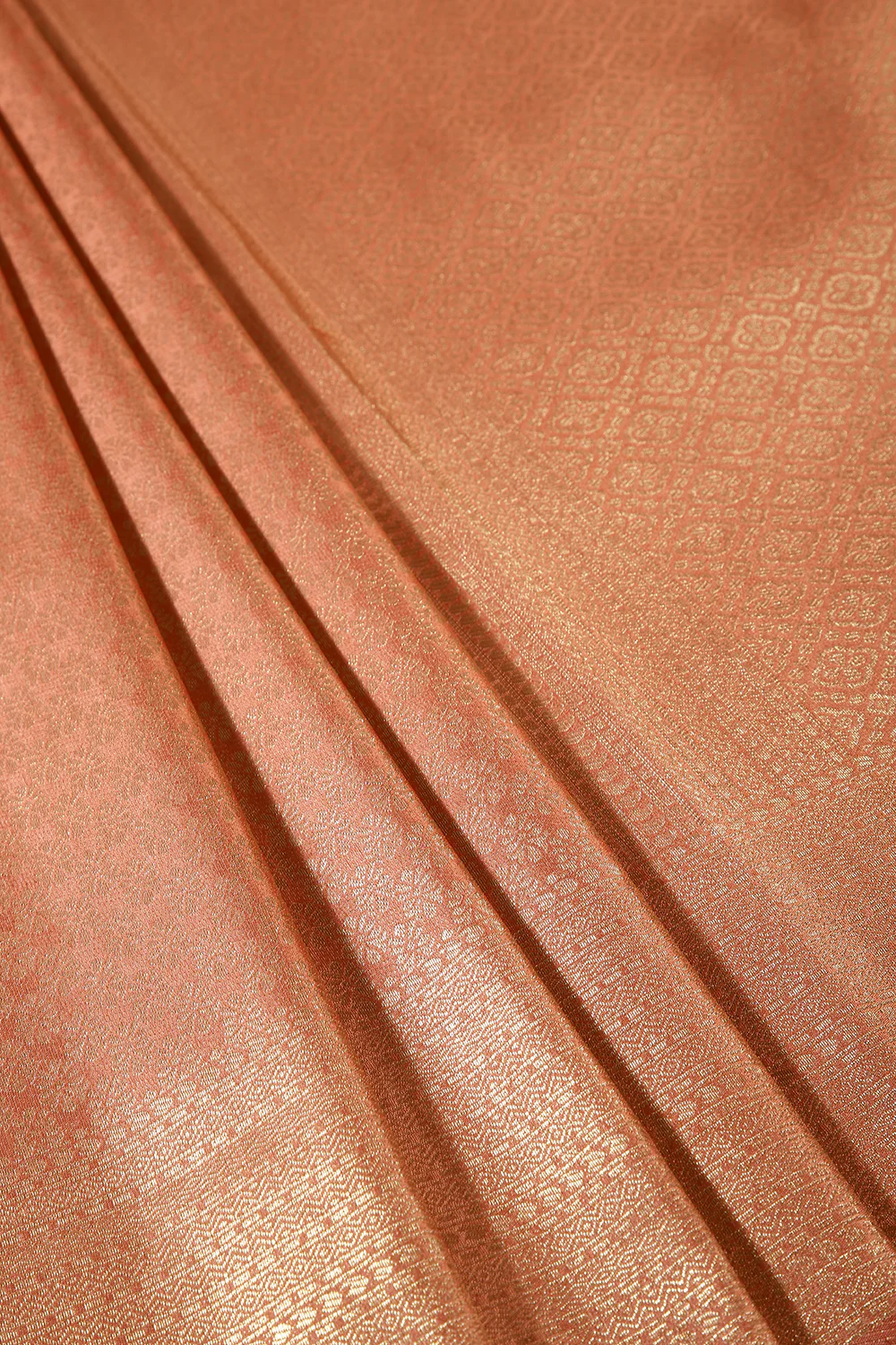 Peach Color South Silk Zari Woven Saree - Image 2