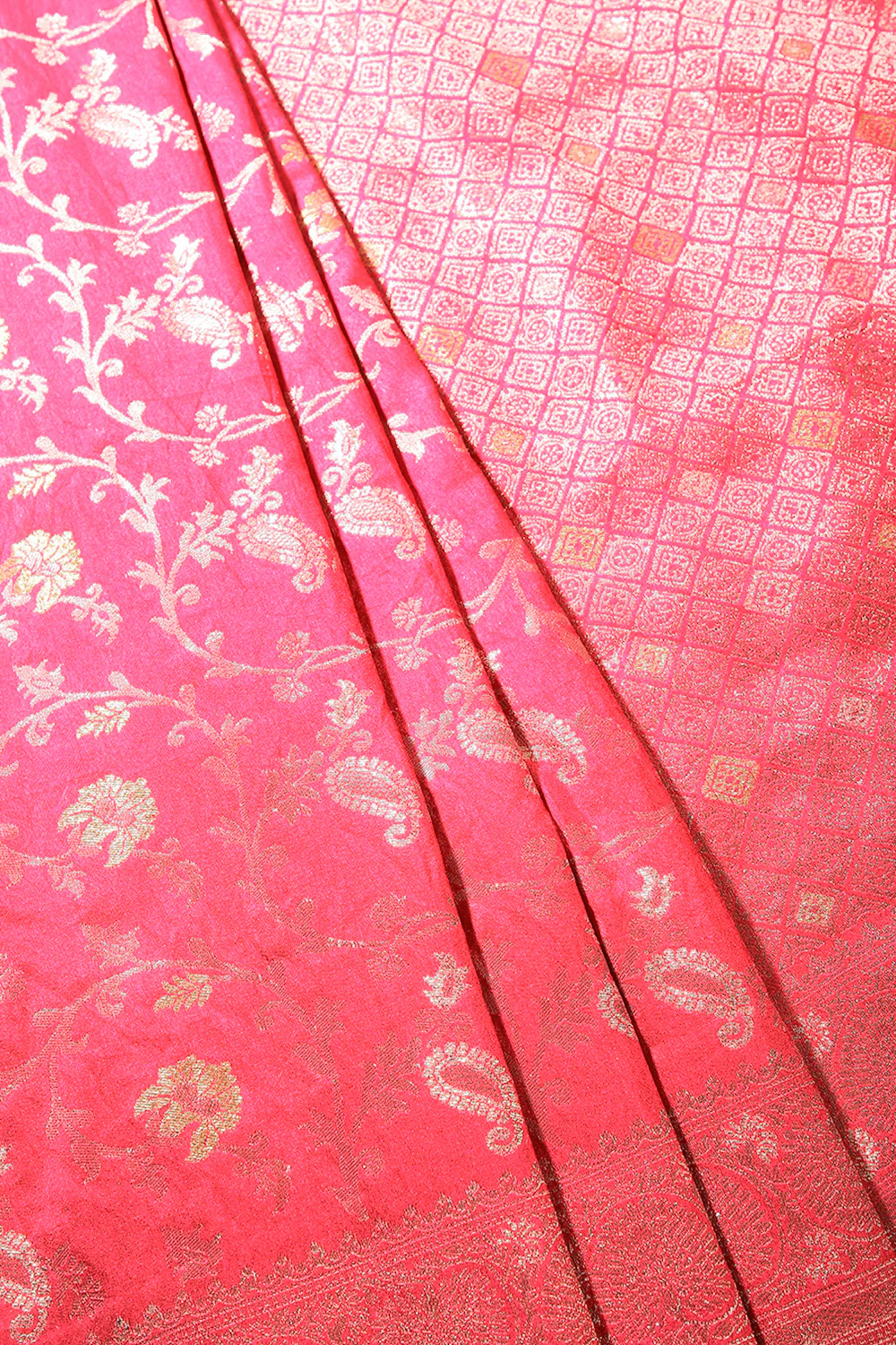 Pink Colour Zari Woven South Silk Saree - Image 3