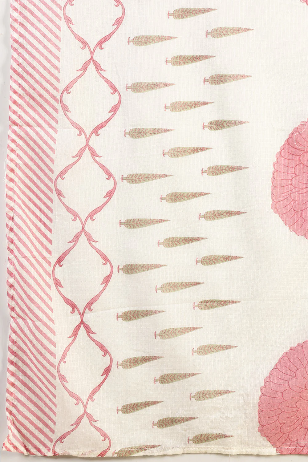 Pink Cotton Emboridered And Printed Suit Set - Image 8