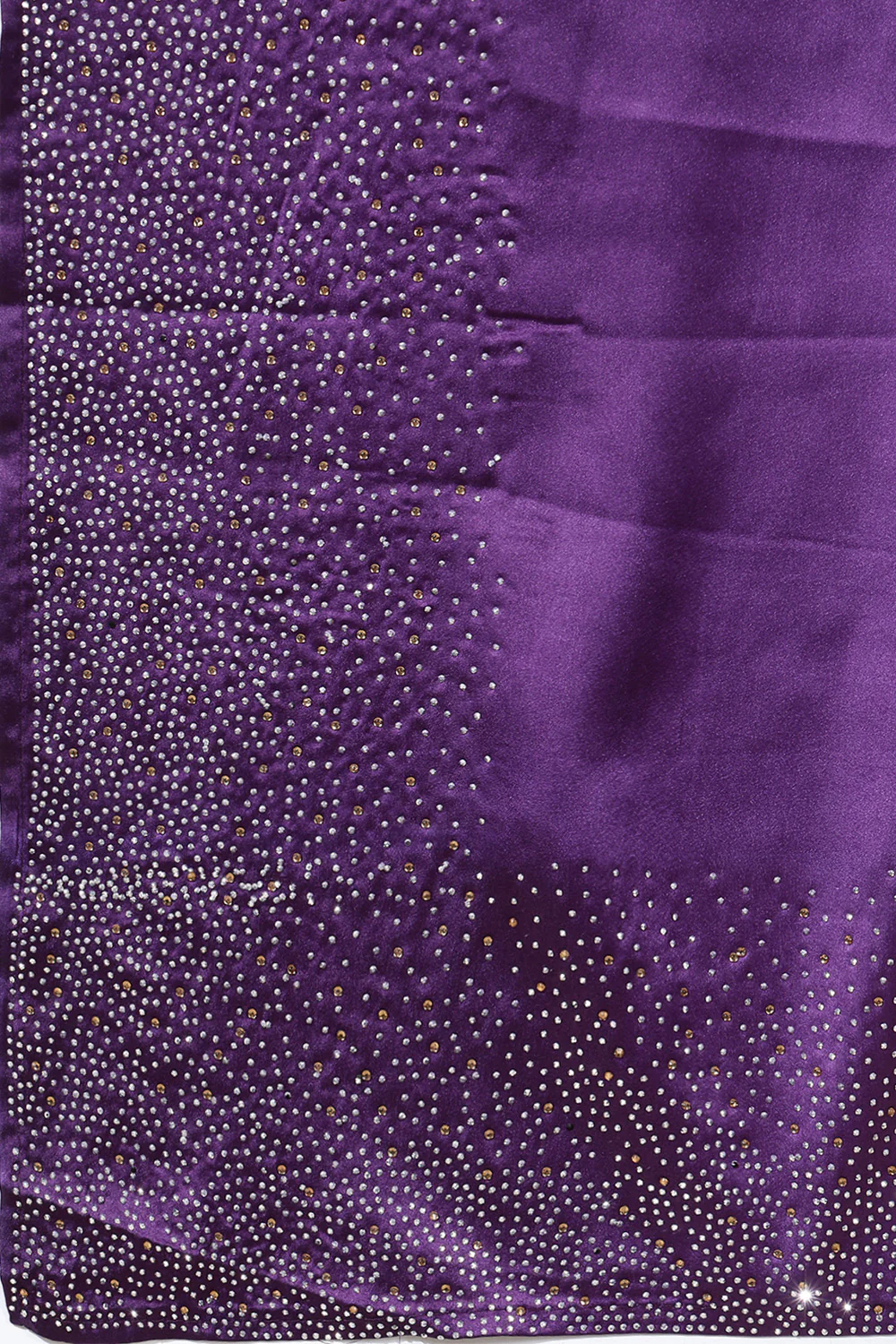 Purple & Mauve Ombre Satin Swarovski Work Saree - Image 6