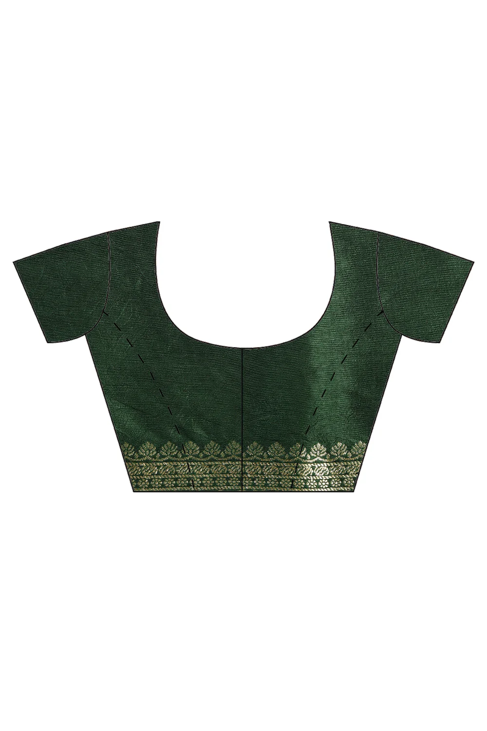Rani Color Banarasi Woven Tussar Silk Saree - Image 12