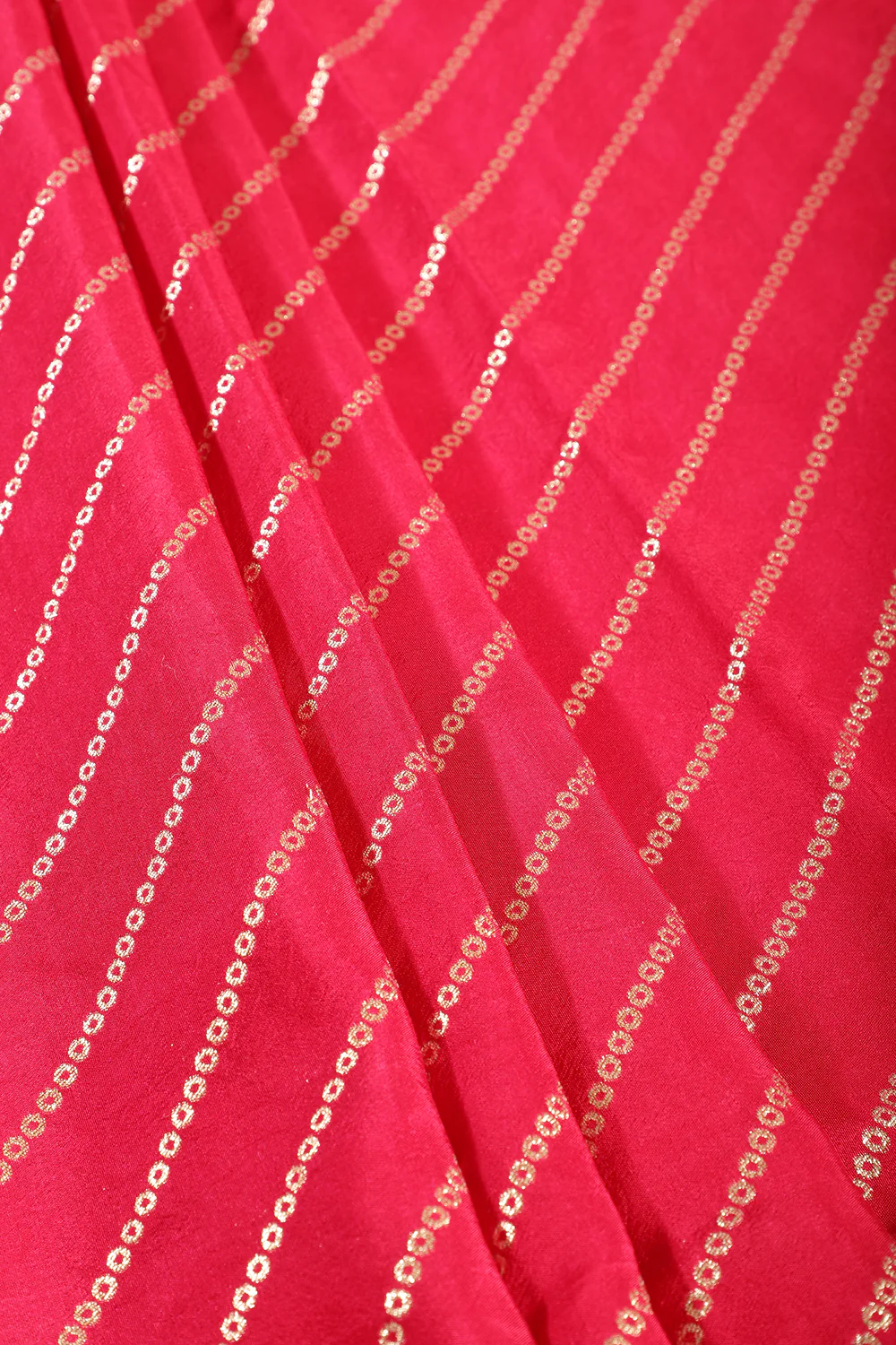 Rani Modal Silk Saree with Zari Pinstripes - Image 7