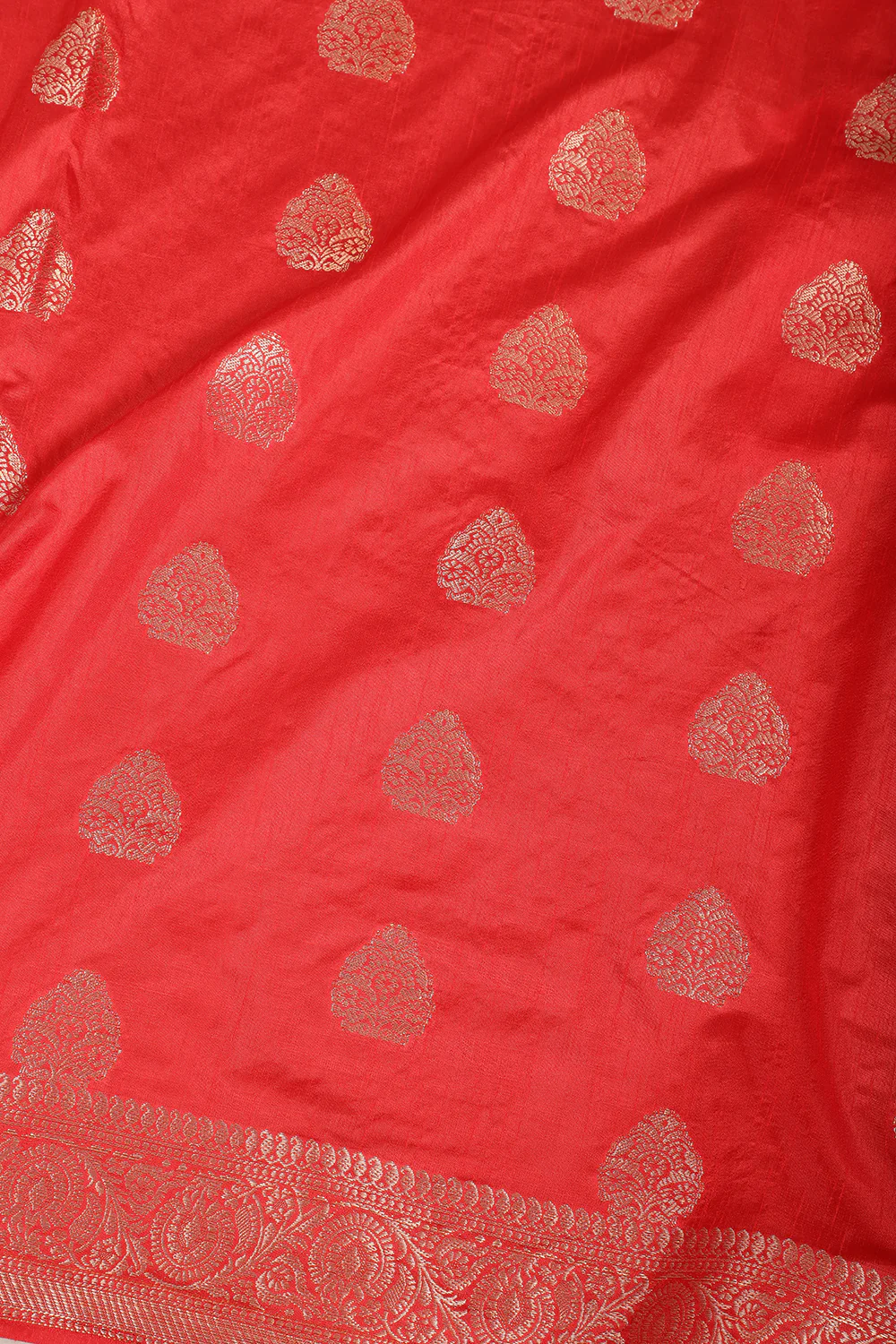 Red Silk Zari Woven Saree - Image 4