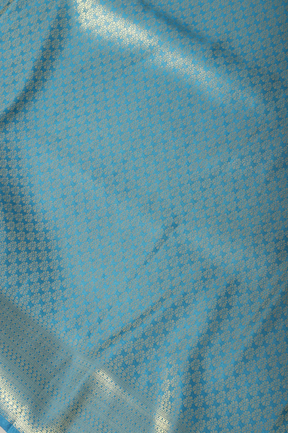 Royal Blue South Silk Zari Woven Saree - Image 3