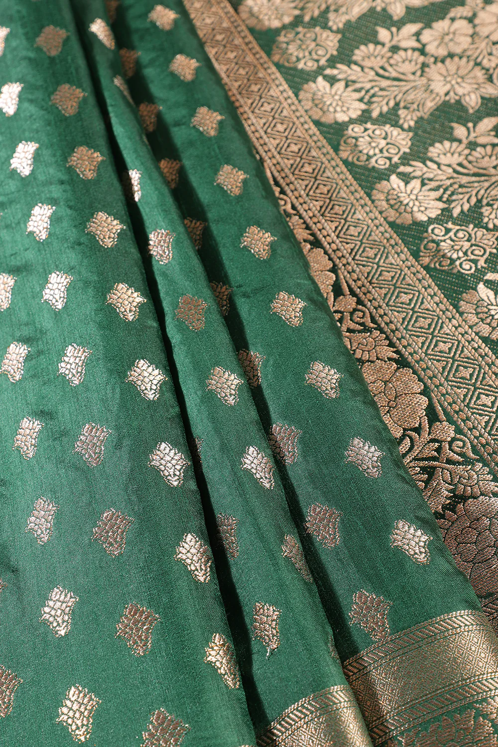 Silk Zari Buta Woven Sarees - Image 2