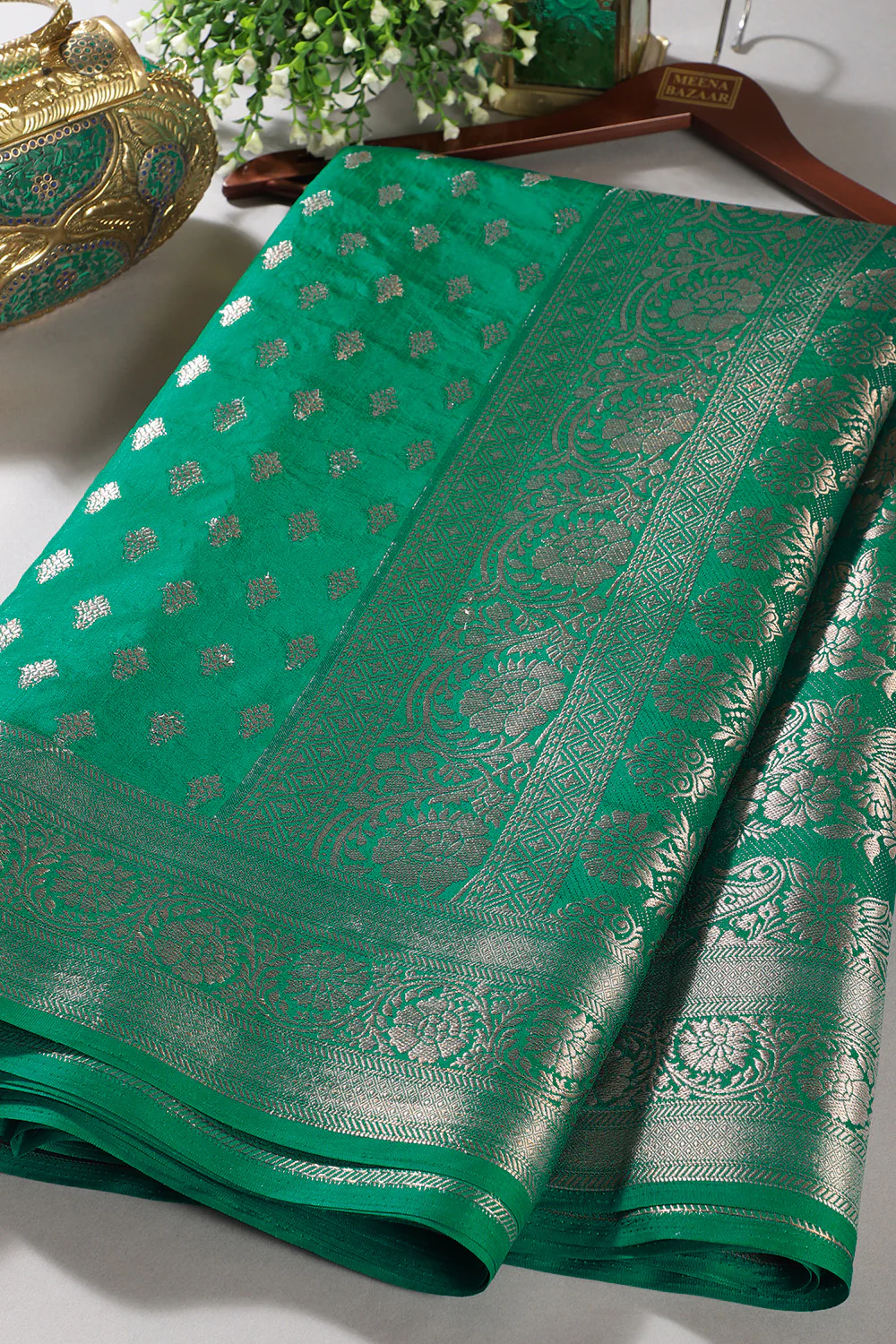 Silk Zari Buta Woven Sarees - Image 5