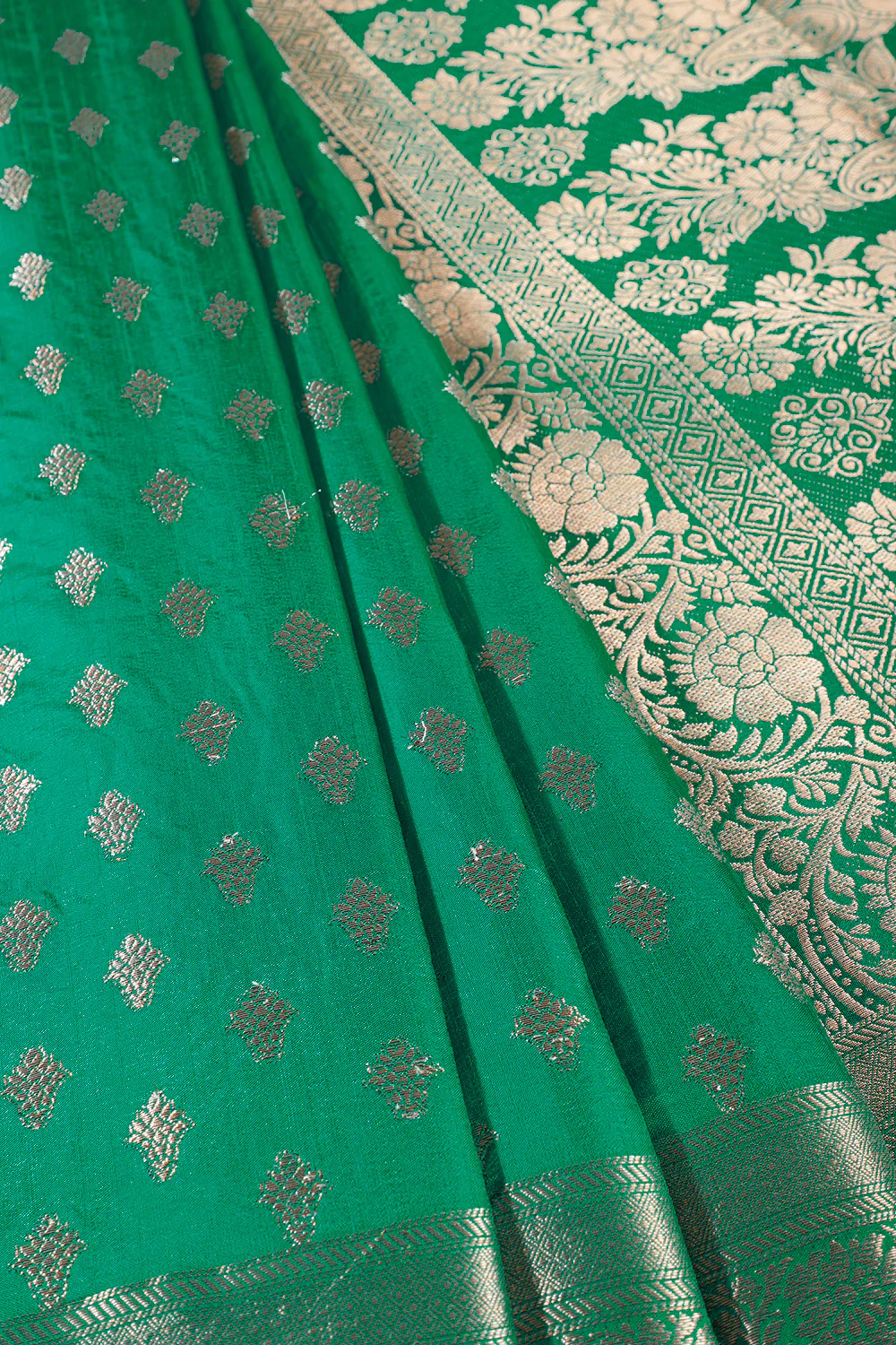 Silk Zari Buta Woven Sarees - Image 7