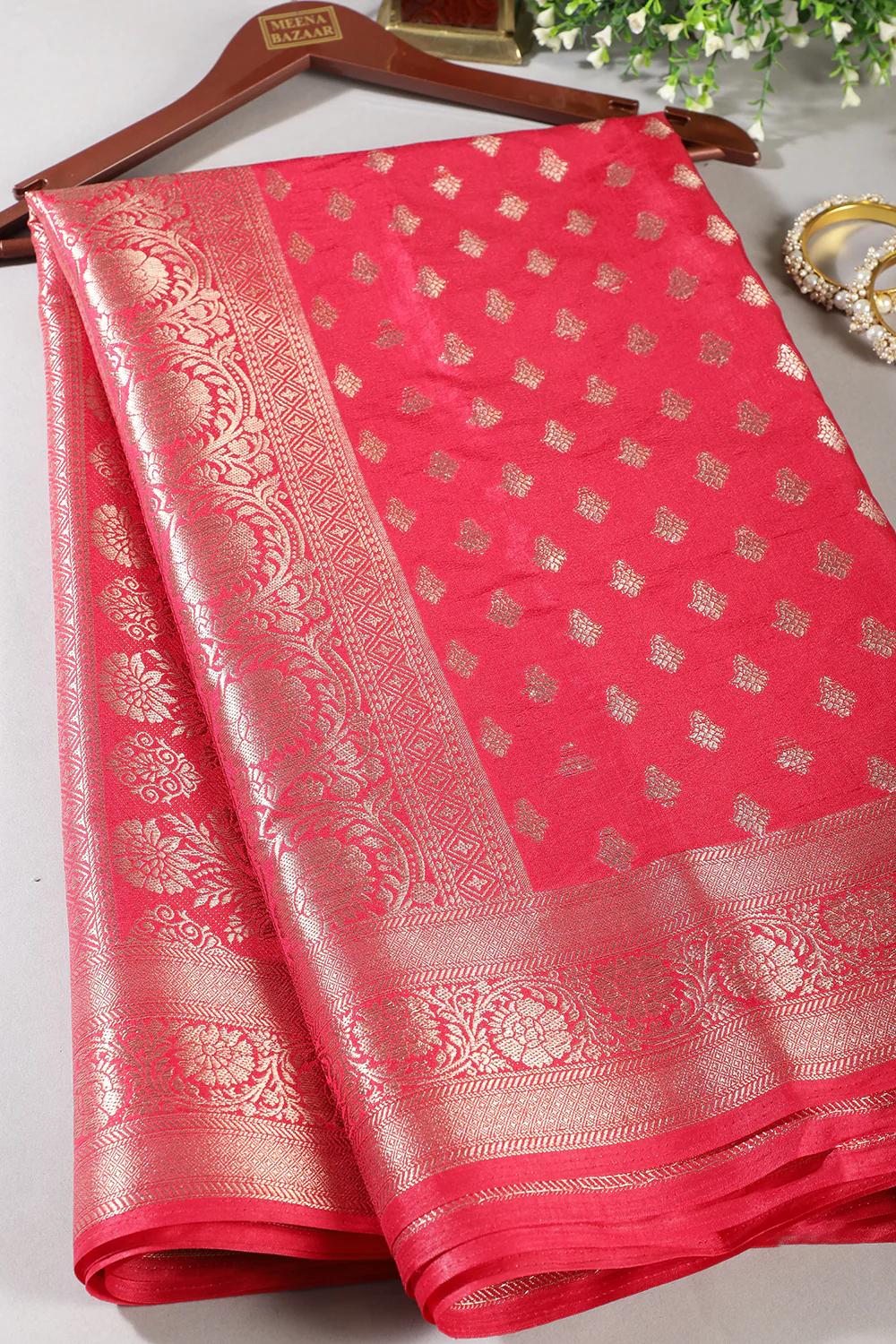 Silk Zari Buta Woven Sarees - Image 9