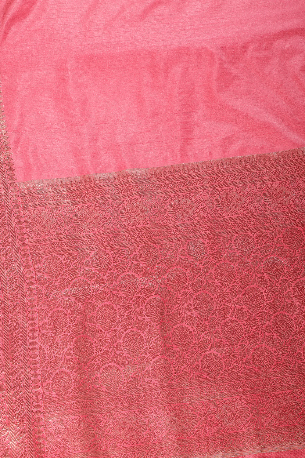 Solid Colour Silk Woven Sarees - Image 10