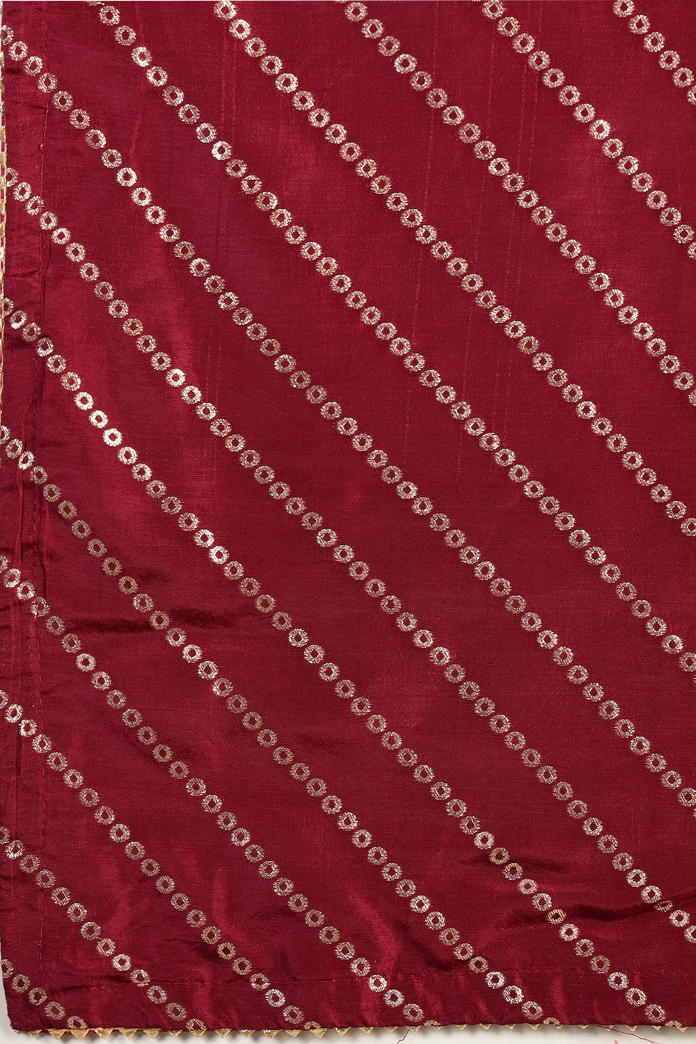 Wine Modal Silk Saree with Zari Pinstripes - Image 9