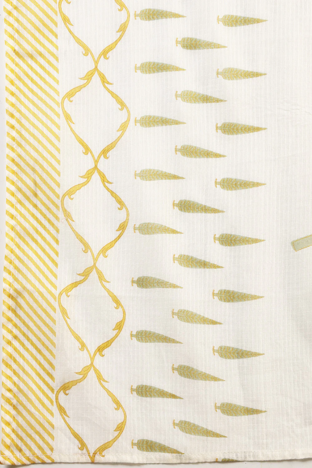 Yellow Cotton Emboridered And Printed Suit Set - Image 8